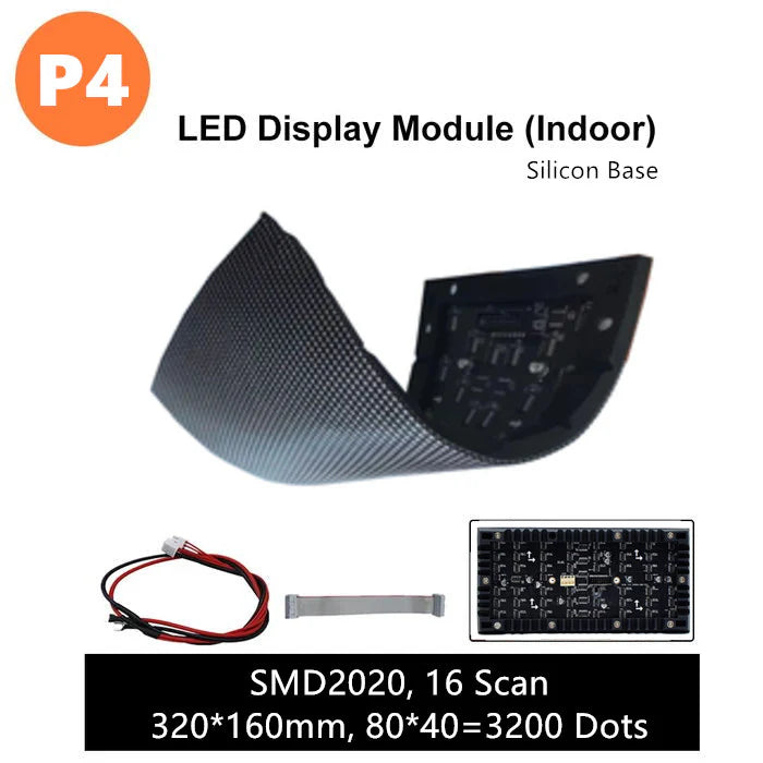 IF-3S Series Indoor Flexible LED Modules – 320×160mm Soft Magnetic SMD Panels | P4 / P3.076 / P2.5 / P2.0 / P1.86 / P1.53 / P1.25 | Bendable Full-Color LED Tiles | 600nits