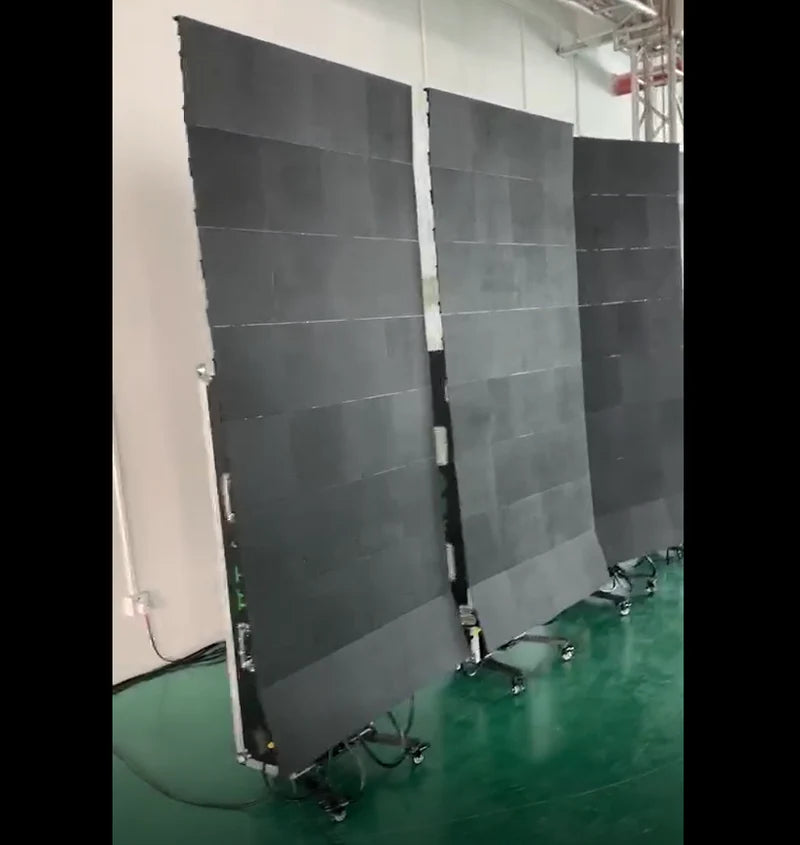 LEP-M Series Foldable & Liftable LED Digital Signage Poster | 1×4m Indoor Kit | P3.9mm | Remote-Controlled Rolling Case Display