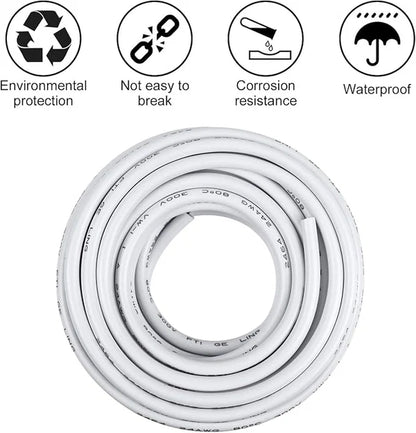 24 AWG 2/3/4/5 Conductor PVC Insulated Copper Cable, Black/White Flexible Wire for Low Voltage Electrical Wiring – 50m / 500m