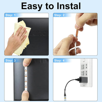 8.2FT UV Black Light LED Strip – SMD3528 | 380–400nm | USB Powered UV Light Strip with Battery Box | Non-Waterproof | For UV Glow Events, Neon Art and Decorative Lighting (2 Pack)