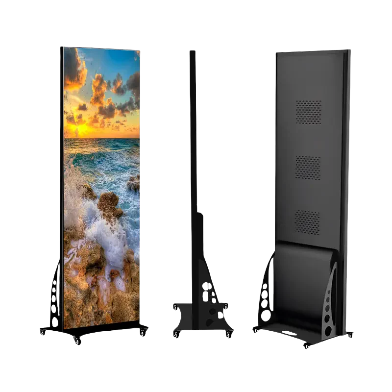 LEP-B Series Frameless LED Digital Poster Display | 640×1920mm Indoor Plug-in | P1.25 / P1.53 / P1.86 / P2.5 | Acrylic Front Panel