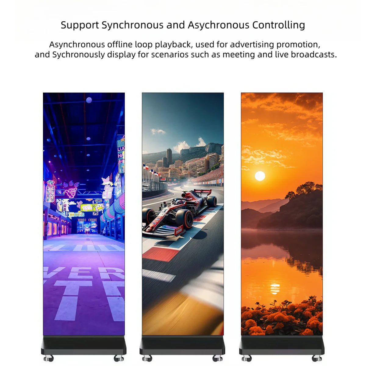 LEP-TR Series Tri-Fold LED Digital Signage Poster | 1280×1920mm Foldable Panel | P2.5 / P2 / P1.86 / P1.53 | GOB Surface | Portable Indoor Kiosk Display