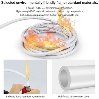 22 AWG 6/7/8 Conductor PVC Copper Control Cable, Black/White Industrial Flexible Wire for Signal Systems – 50m / 500m