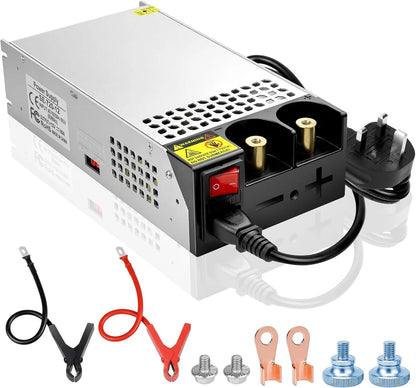 Upgrade 12V DC Industrial Switching Power Supplies 360W–720W (30A–60A), AC 110/240V Input Converter & Transformer, Cooling Fan Design, LED Driver Adapter for Strip Lights, 3D Printer, Radio — US/UK/EU Plug Options, CE/FCC/RoHS Certified