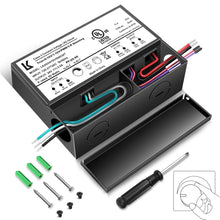 200W Steel Case Universal Dimmable LED Driver, 12V / 24V DC, UL Listed, AC 120-277V Input, LED Driver for Commercial Lighting Projects / LED Strip Installations / Architectural Lighting Systems