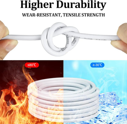 18 AWG 2/3/4/5 Conductor PVC Copper Cable, Black/White Flexible Electrical Wire for Control & LED Wiring – 50m / 500m