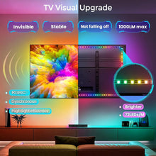 LightingWill CST3 HDMI 2.0 Sync Box TV Backlight Strip Kit – RGBIC LED Strip with 72 LEDs/m, 4K 60Hz Screen Sync Lighting for TV, Gaming and Entertainment