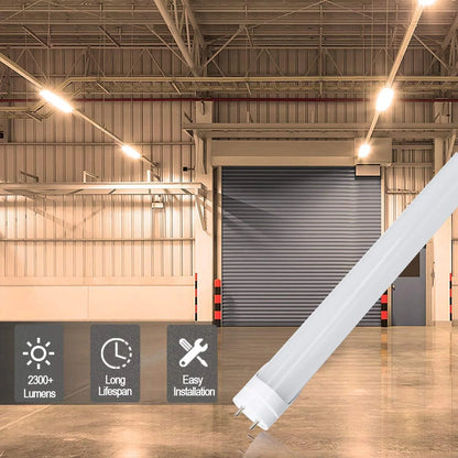 2ft T8 LED Tube Light – 10W – Frosted Cover – Warm / Natural / Daylight White – Ballast Bypass – Non-Dimmable – 20-Pack / 100-Pack