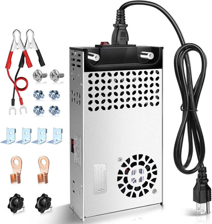 Upgrade 12V DC Industrial Switching Power Supplies 360W–720W (30A–60A), AC 110/240V Input Converter & Transformer, Cooling Fan Design, LED Driver Adapter for Strip Lights, 3D Printer, Radio — US/UK/EU Plug Options, CE/FCC/RoHS Certified
