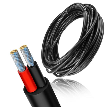 14 AWG 2/3/4/5 Conductor Stranded Tinned Copper Electrical Wire, Black/White PVC Multi-Core Cable – Flexible Control Cable for Electrical Wiring – 50m / 500m (10 Rolls Available)