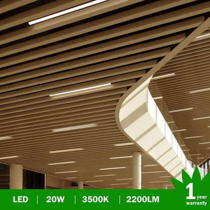 IT Series LED Shop Light – 4FT T5 Integrated Fixture | 20W | Warm/Natural/Daylight White | Linkable Utility LED Tube Light for Workshop & Under Cabinet | Ceiling Mount Corded Electric with On/Off Switch | Non-Dimmable AC90–240V | 20-Pack / 100-Pack