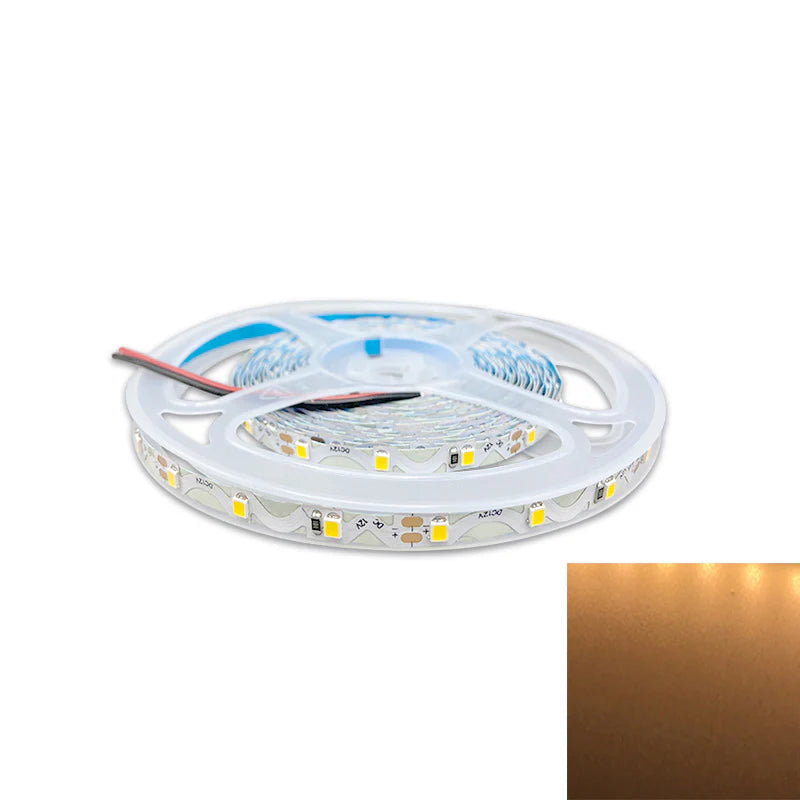 DC12V SMD2835 S-Shape LED Strip Light – 60 LEDs/m | High Brightness Low Voltage LED Tape | 6mm PCB | Non-Waterproof | Warm White / Natural White / Cool White / Red / Blue / Golden Yellow / Green / Pink | for Mirror, Kitchen Cabinet, Bedroom | 50/500M