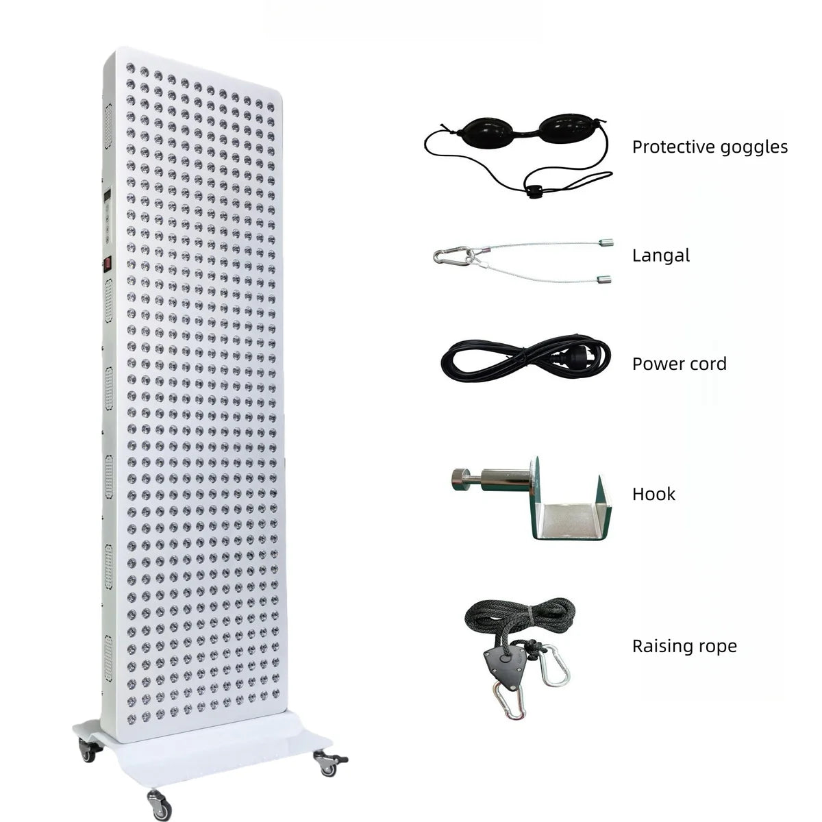 ALL-PRO Series Heavy Duty Panel Infrared Therapy Lamp – 1000W / 1250W | Dual Chip Red Light & Infrared | Touch Control with Timer & Pulse Dimming | 30° Lens | AC85–265V | Included Protective Goggles | for Skin | US / EU / UK / AU Plug