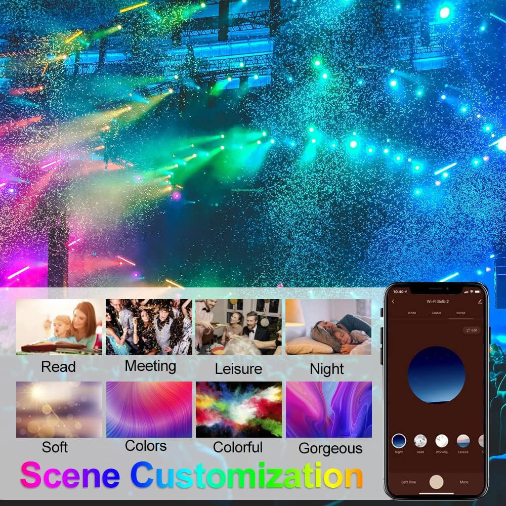 Smart-1B Series WiFi Recessed Lighting | 2Inch 5W | Dimmable RGB & CCT 2700-6500K | 100–240V | Black Housing | Compatible with Alexa and Google Home | 50 / 100-Pack