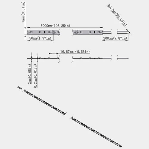 365–370nm SMD2835 UV LED Strip Light – 16.4FT / 5M / 10M | 60 / 120 / 240 LEDs/m | DC12V | Non-Waterproof / IP67 Waterproof | Adapter Not Included | UV Lighting for Resin Work, Fluorescent Effects & Visual Accent