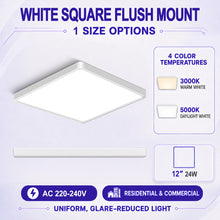 AC 220–240V White Square Flush Mount LED Ceiling Lights – 12 Inch – 3000K / 5000K – for Residential & Commercial Lighting – Local Stock (UK)