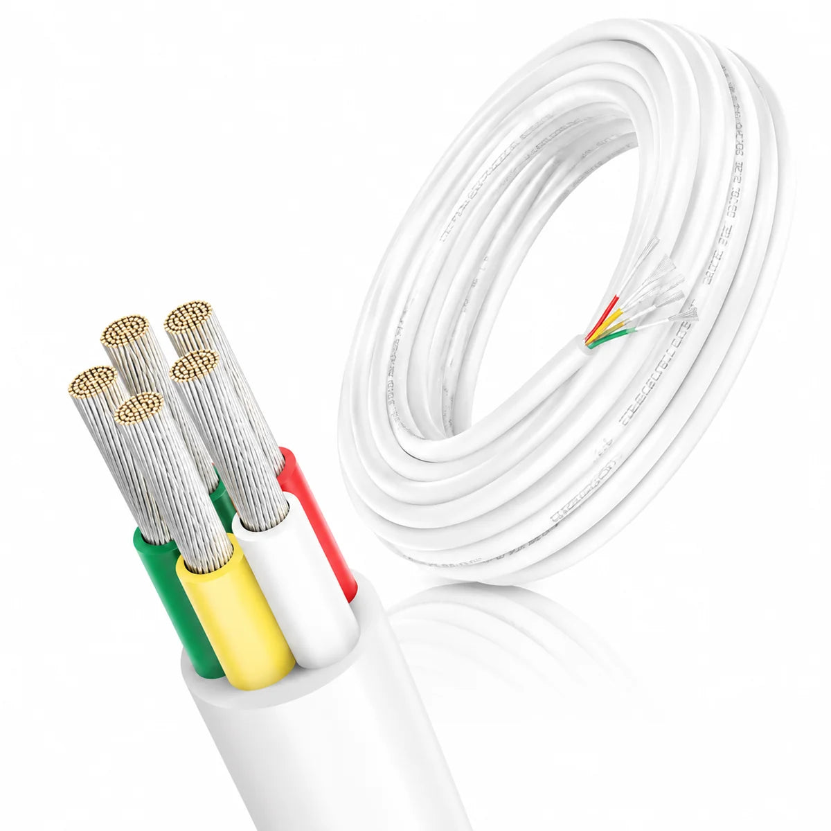 24 AWG 2/3/4/5 Conductor PVC Insulated Copper Cable, Black/White Flexible Wire for Low Voltage Electrical Wiring – 50m / 500m