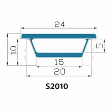 LQ Series S2010 Quick Install LED Neon Profile | Trapezoid Diffuser | 20×10mm Top Emitting silicone neon profile | Max Strip Width ≤15mm | LED Signage Display Lighting | 5M/500M