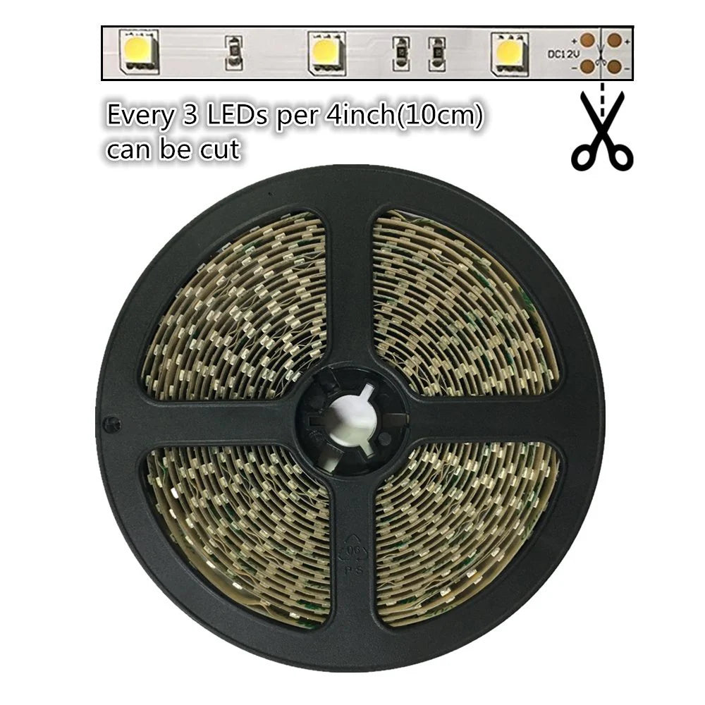 810nm SMD5050 DC12V Infrared LED Strip Light – High Power Near IR for Therapy, 30/60/120 LEDs/m, 5M /10M, IP00/IP65