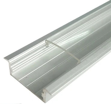 U Shape LED Channel - U04-A 20mm Silver / Black Aluminum Profile | Milky White Cover | Heavy-Duty LED Mounting Track – 1m / 2m / 3m | 50 / 100-Pack