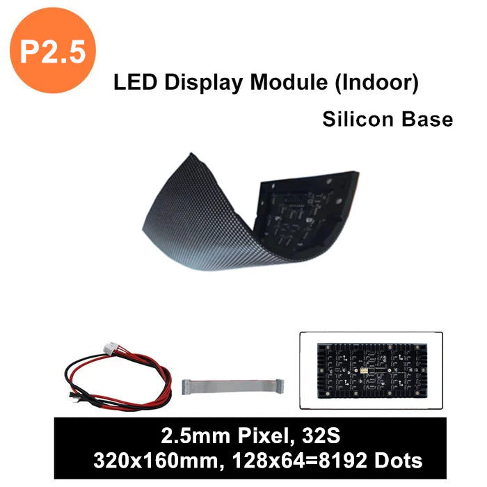 IF-3S Series Indoor Flexible LED Modules – 320×160mm Soft Magnetic SMD Panels | P4 / P3.076 / P2.5 / P2.0 / P1.86 / P1.53 / P1.25 | Bendable Full-Color LED Tiles | 600nits