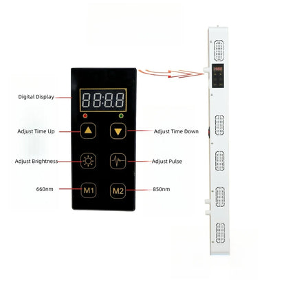 ALL-PRO5000 Red LED Light Therapy Panel with Electrical Mobile Stand, 1250W Deep Red 660nm & Near Infrared 850nm LED Light Therapy