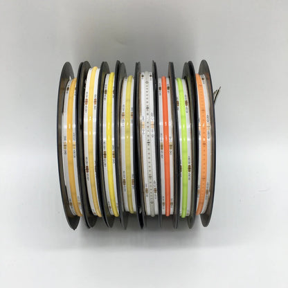 8MM Wide COB Flexible LED Strip Light - 12V / 24V | 8mm PCB | 320 / 480 / 512 LEDs/M | CRI 80+ | Dot-Free Continuous Lighting | Non-Waterproof | 3000K / 4000K / 6500K / Red / Blue / Green / Pink / Yellow | for Cabinets,Kitchen Office Lighting | 50/500M