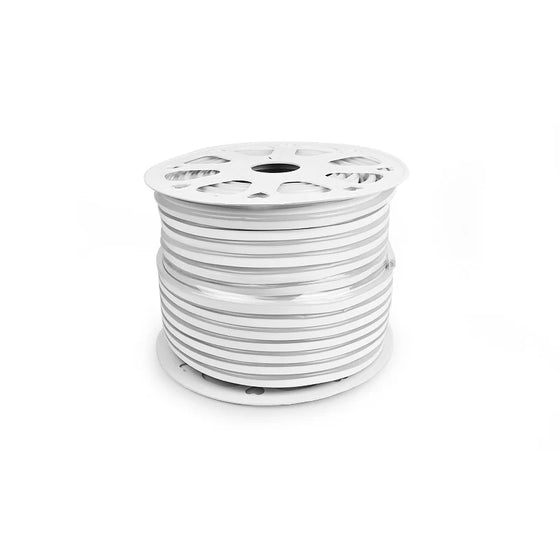 High Voltage Single Color LED Neon Rope Light – 8x16mm | SMD2835 120 LEDs/M | AC110V / 220V Flexible Neon LED Strip | IP65 Waterproof Cuttable Neon Flex for Indoor & Outdoor Accent & Decorative Lighting | with Power Plug | 50/100M