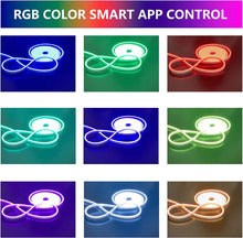 High Voltage RGB LED Neon Rope Light – 10x20mm | SMD5050 60 LEDs/M | AC110V / 220V Flexible Neon LED Strip | 12W/M | IP65 Waterproof Cuttable Neon Flex for Indoor & Outdoor Accent & Decorative Lighting | with Remote Control & Power Plug | 50/100M