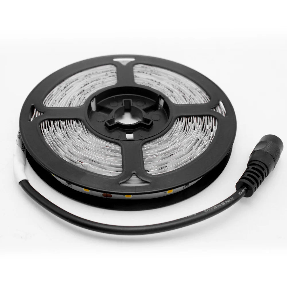 Full Spectrum LED Strip Light | CRI 97+ | SMD2835, 300 LEDs (60 LEDs/M) | 24V DC, 10W/M | 5M (16.4FT) Roll | 8mm White PCB | | IP00 / IP67 Options | Flexible Tape Light