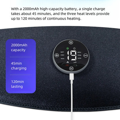 Infrared Therapy Heating Belt – Wireless Near Infrared Waist Belt | 2000mAh Battery | Digital Display | Transparent Film | With / Without Remote Control | Type-C Charging | for Back & Waist Pain Therapy