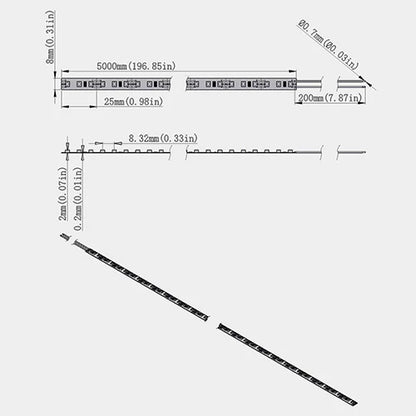 395–405nm SMD2835 UV LED Strip Light – 16.4FT / 5M / 10M | 60 / 120 / 240 LEDs/m | Non-Waterproof / IP67 Waterproof | Power Supply Not Included | UV LED for Curing, Fluorescent Effects & Glow Lighting