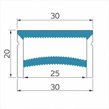LQ Series S3020 Quick Install LED Neon Profile | Edge-Free Silicone Cover | 30×20mm Top Emitting led neon extrusion profile | Max Strip Width ≤25mm | Shop Window Display Lighting | 5M/500M
