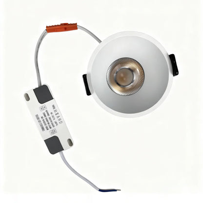 DGEU-Angled 7W / 9W / 12W Deep Anti-Glare Full Spectrum LED Downlight | 200–240V | 4/100/500 Pack | 3000K / 4000K / 5000K | 24° Beam | White Housing | CRI>95 | Commercial Project Lighting