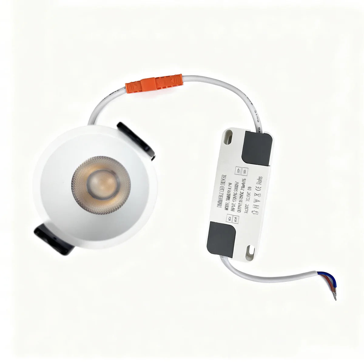 DGEU-Angled 7W / 9W / 12W Deep Anti-Glare Full Spectrum LED Downlight | 200–240V | 4/100/500 Pack | 3000K / 4000K / 5000K | 24° Beam | White Housing | CRI>95 | Commercial Project Lighting