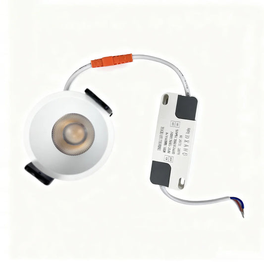 DGEU-Angled 7W / 9W / 12W Deep Anti-Glare Full Spectrum LED Downlight | 200–240V | 4/100/500 Pack | 3000K / 4000K / 5000K | 24° Beam | White Housing | CRI>95 | Commercial Project Lighting