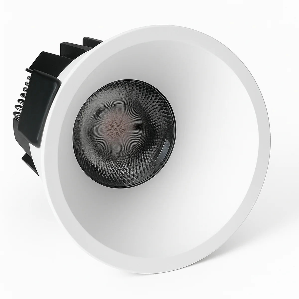 Prime-1A Series Deep Anti-Glare Full Spectrum LED Downlight | 100–130V | 50/100 Pack | 7W / 9W / 12W | 5CCT Adjustable | 24° Beam | White Housing | CRI>95 | Commercial Ceiling Recessed Light