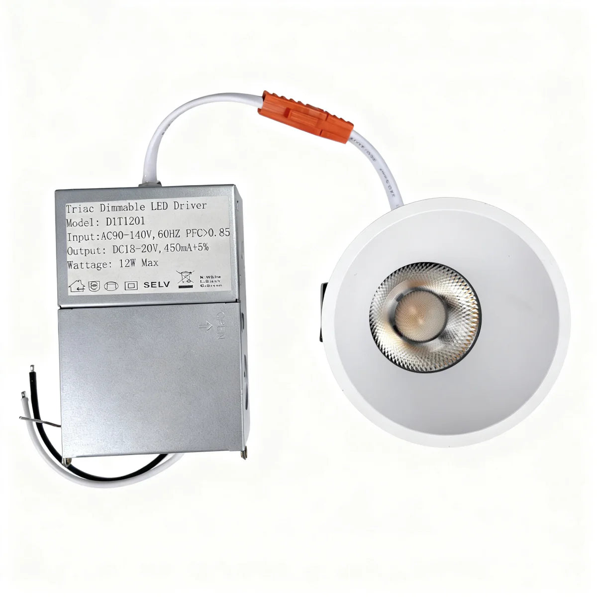 Prime-1 Series Deep Anti-Glare Full Spectrum LED Downlight Sample Pack | 100–130V | Choose Any Model (Prime-1A / 1B / 1C) | CRI>95 | 24° Beam | 5CCT Adjustable (2700K–5000K) | White Housing