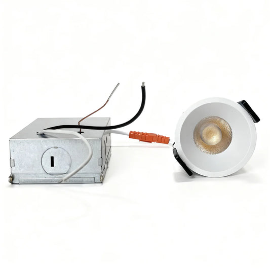 DGUS-Angled 7W / 9W / 12W Deep Anti-Glare Full Spectrum LED Downlight | 90–140V | 4/100/500 Pack | 5CCT Adjustable | 24° Beam | White Housing | CRI>97 | Commercial Project Lighting