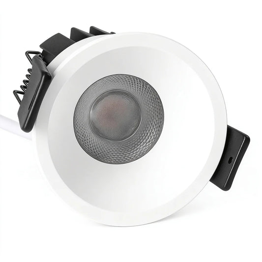 DGUS-Angled 7W / 9W / 12W Deep Anti-Glare Full Spectrum LED Downlight | 90–140V | 4/100/500 Pack | 5CCT Adjustable | 24° Beam | White Housing | CRI>97 | Commercial Project Lighting