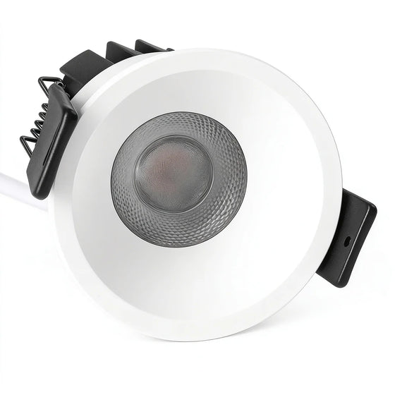 DGUS-Angled 7W / 9W / 12W Deep Anti-Glare Full Spectrum LED Downlight | 90–140V | 4/100/500 Pack | 5CCT Adjustable | 24° Beam | White Housing | CRI>97 | Commercial Project Lighting