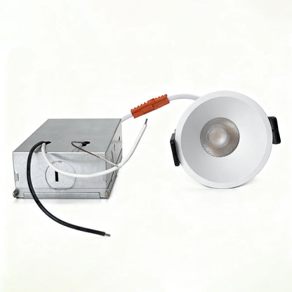 Prime-1A Series Deep Anti-Glare Full Spectrum LED Downlight | 100–130V | 50/100 Pack | 7W / 9W / 12W | 5CCT Adjustable | 24° Beam | White Housing | CRI>95 | Commercial Ceiling Recessed Light