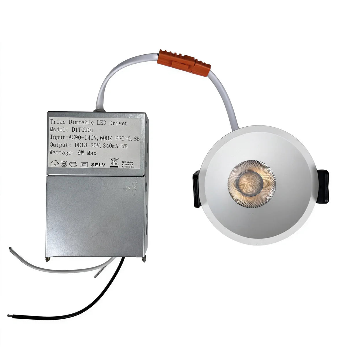 Prime-1 Series Deep Anti-Glare Full Spectrum LED Downlight Sample Pack | 100–130V | Choose Any Model (Prime-1A / 1B / 1C) | CRI>95 | 24° Beam | 5CCT Adjustable (2700K–5000K) | White Housing