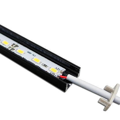 U02 Black Aluminum Rigid LED Strip Light, DC12V SMD5630 72 LEDs/M 17×9mm 0.5M/1M Warm White / Natural White / Cool White Black Finish Non-Waterproof, for Indoor Accent & Display Lighting, 50PCS / 500PCS