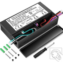 100W Steel Case Universal Dimmable LED Driver, 12V / 24V DC, UL Listed, AC 120-277V Input, LED Driver for Commercial Lighting Projects / LED Strip Installations / Architectural Lighting Systems