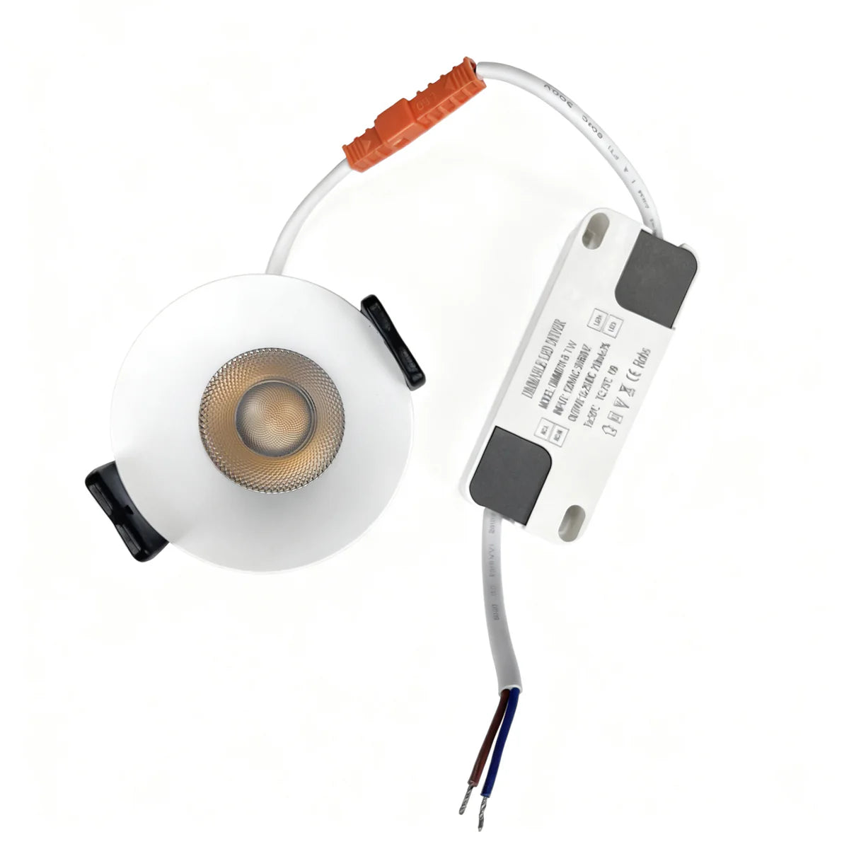DGEU-Curved 7W / 9W / 12W Deep Anti-Glare Full Spectrum LED Downlight | 200–240V | 4/100/500 Pack | 3000K / 4000K / 5000K | 24° Beam | White Housing | CRI>95 | Commercial Project Lighting