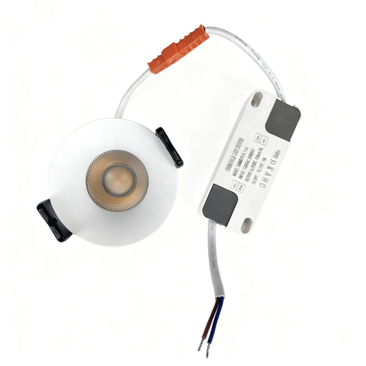 DGEU-Curved 7W / 9W / 12W Deep Anti-Glare Full Spectrum LED Downlight | 200–240V | 4/100/500 Pack | 3000K / 4000K / 5000K | 24° Beam | White Housing | CRI>95 | Commercial Project Lighting
