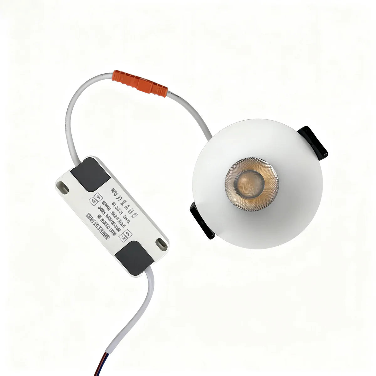 DGEU-Curved 7W / 9W / 12W Deep Anti-Glare Full Spectrum LED Downlight | 200–240V | 4/100/500 Pack | 3000K / 4000K / 5000K | 24° Beam | White Housing | CRI>95 | Commercial Project Lighting