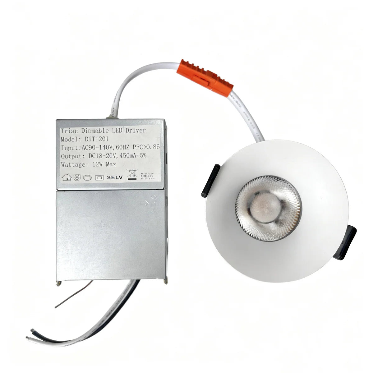 Prime-1 Series Deep Anti-Glare Full Spectrum LED Downlight Sample Pack | 100–130V | Choose Any Model (Prime-1A / 1B / 1C) | CRI>95 | 24° Beam | 5CCT Adjustable (2700K–5000K) | White Housing