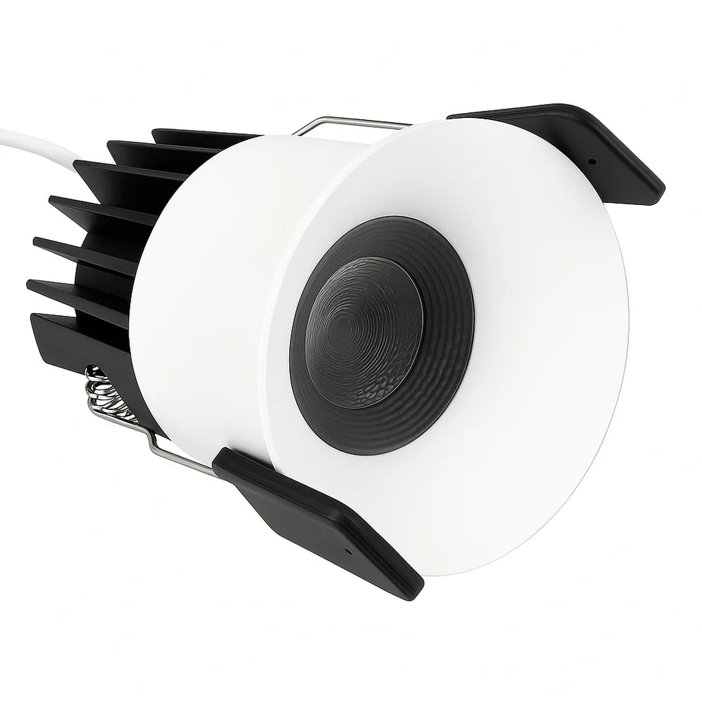 Prime-1B Series Deep Anti-Glare Full Spectrum LED Downlight | 100–130V | 50/100 Pack | 7W / 9W / 12W | 5CCT Adjustable | 24° Beam | White Housing | CRI>95 | Commercial Ceiling Recessed Light